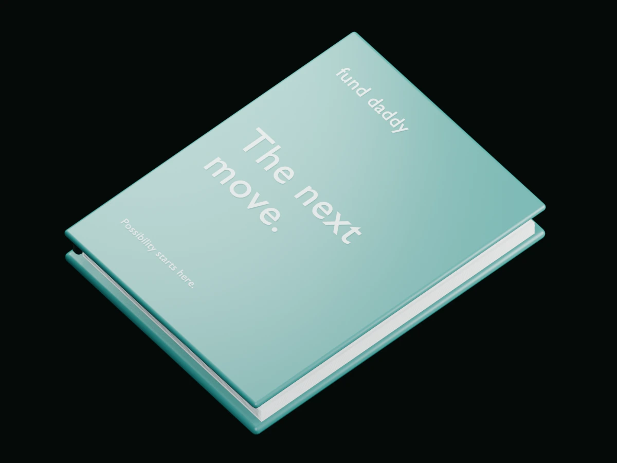 A closed teal folio holding estate documents